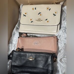 Bundle: Coach Klare Crossbody with Daisy Print, Nolita 19 in pink and black